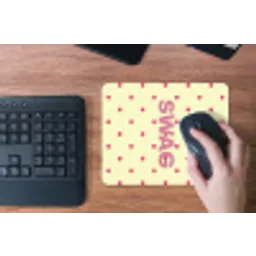 Swag - Roze - Stippen - Geel muismat rubber klein -toetsenbord