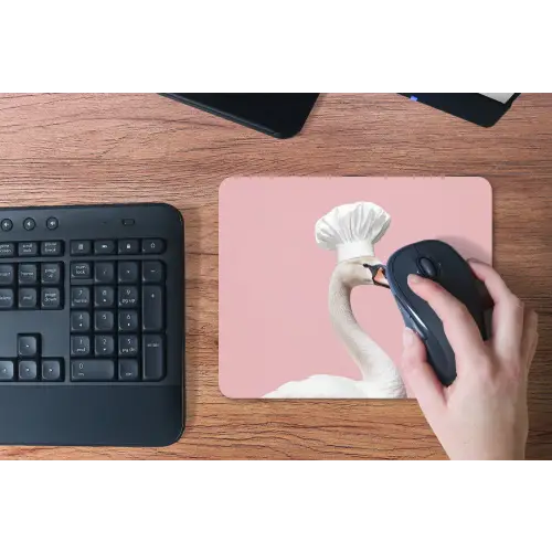 Zwaan - Koksmuts - Mooi - Klassiek muismat rubber klein -toetsenbord