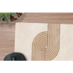 Symmetrische bocht - Koperkleurig muismat rubber klein -closeup