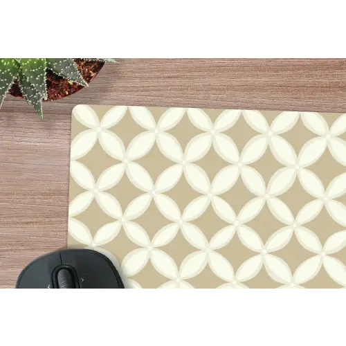 Symmetrisch - Motief - Beige muismat rubber klein 262 -closeup