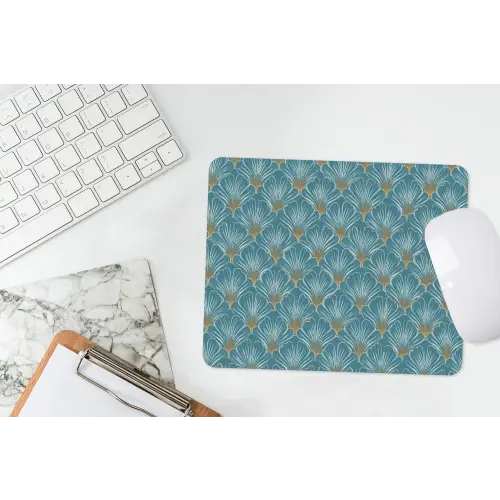 Symmetrisch - Patroon - Blauw muismat rubber klein 262 -witbureau