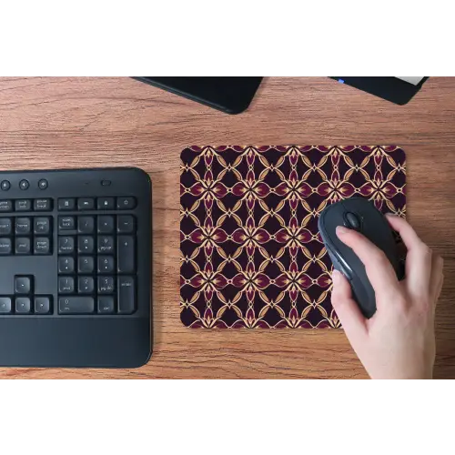 Symmetrisch - Tegel - Burgundy muismat rubber klein 262 -toetsenbord