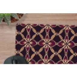 Symmetrisch - Tegel - Burgundy muismat rubber klein 262 -closeup