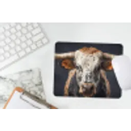 Stier - Kleurrijk - Hoorns muismat rubber klein -witbureau