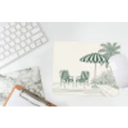 Terras - Illustratie - Groen muismat rubber klein -witbureau