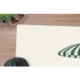 Terras - Illustratie - Groen muismat rubber klein -closeup
