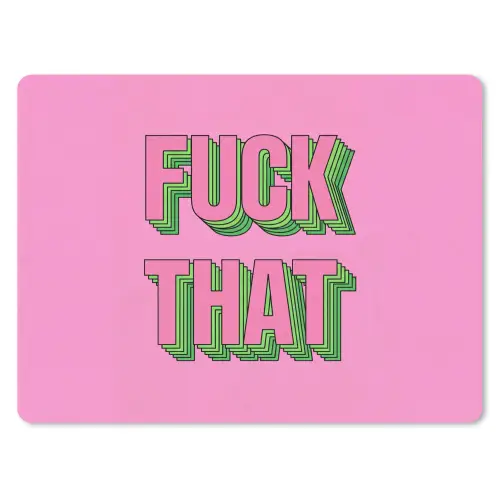 Tekst - Bold - Roze muismat rubber klein -3d