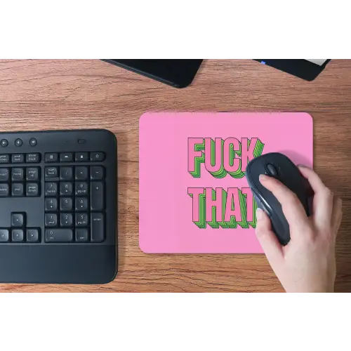 Tekst - Bold - Roze muismat rubber klein -toetsenbord