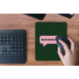 Tekstwolk - BLAH BLAH BLAH - Roze muismat rubber klein -toetsenbord