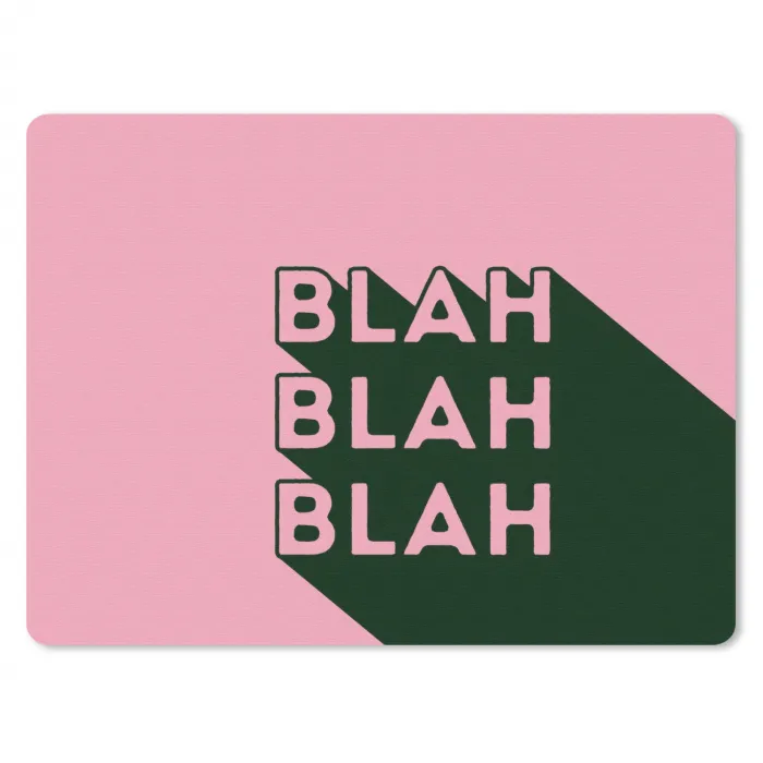 Tekst - Grafisch - Groen - Schaduw muismat rubber klein -3d