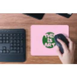 This is art - Tekst - Cirkel - Groen muismat rubber klein -toetsenbord