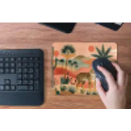 Tijger - Kleurrijk - Palmen - Cactus muismat rubber klein -toetsenbord
