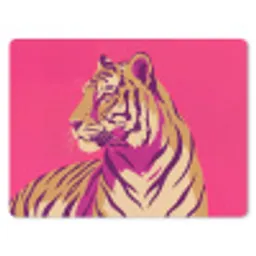 Tijger - Modern - Neon muismat rubber klein -3d
