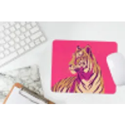 Tijger - Modern - Neon muismat rubber klein -witbureau