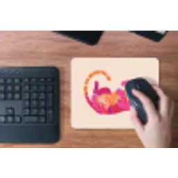 Tijger - Roze - Oranje muismat rubber klein -toetsenbord