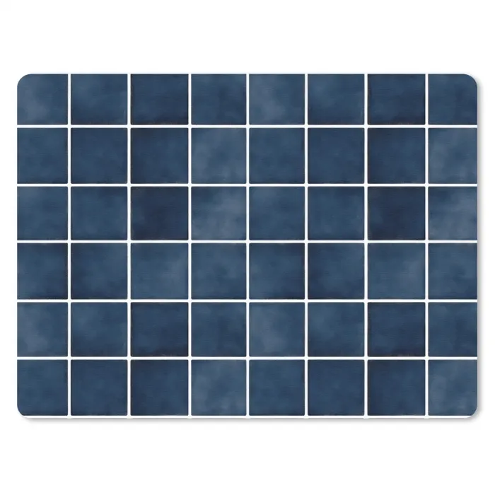 Tegel - Modern - Blauw muismat rubber klein 262 -3d