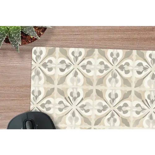 Tegel - Motief - Beige muismat rubber klein 262 -closeup