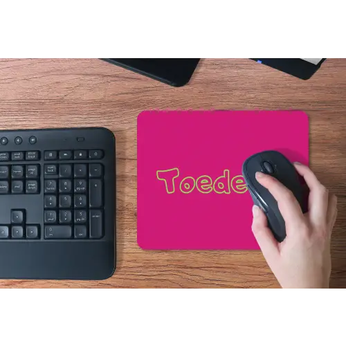 Toedeloe - Groen - Roze muismat rubber klein -toetsenbord