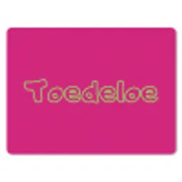 Toedeloe - Groen - Roze muismat rubber klein -3d