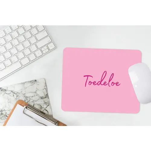 Toedeloe - Roze - Minimalistisch muismat rubber klein -witbureau