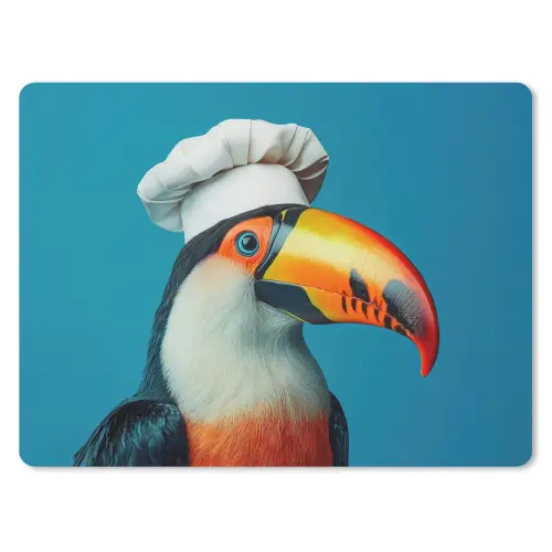 Toekan - Papegaai - Vogel - Koksmuts muismat rubber klein -3d