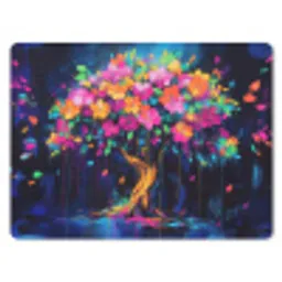 Boom - Bloemen - Magisch - Gekleurde muismat rubber klein -3d
