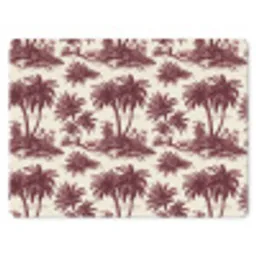 Tropisch - Geometrisch - Bordeauxrood muismat rubber klein 262 -3d