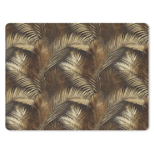 Tropisch - Bladeren - Goud muismat rubber klein 262 -3d