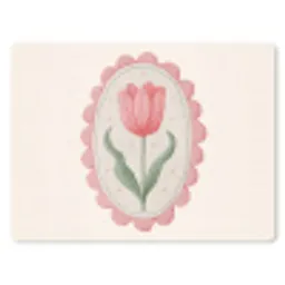Tulp - Lijst - Ovaal - Illustratie muismat rubber klein -3d