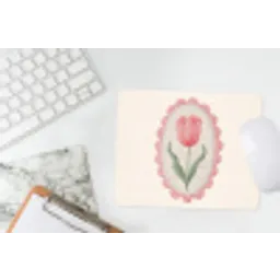 Tulp - Lijst - Ovaal - Illustratie muismat rubber klein -witbureau
