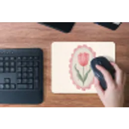 Tulp - Lijst - Ovaal - Illustratie muismat rubber klein -toetsenbord