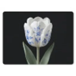 Tulp - Patroon - Blauw muismat rubber klein -3d