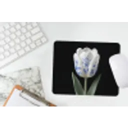 Tulp - Patroon - Blauw muismat rubber klein -witbureau