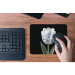 Tulp - Patroon - Blauw muismat rubber klein -toetsenbord