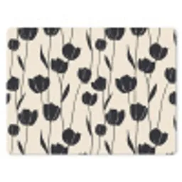Tulpen - Patroon - Zwart muismat rubber klein 262 -3d