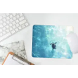 Schildpad - Zee - Blauw - Schittering muismat rubber klein -witbureau