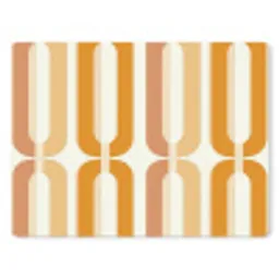 U-vorm - Retro - Oranje muismat rubber klein 262 -3d