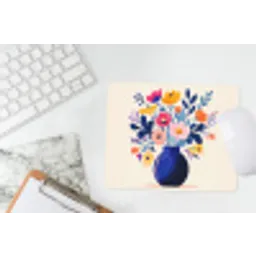 Vaas - Bloemen - Boeket muismat rubber klein -witbureau
