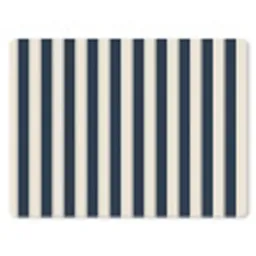 Verticale strepen - Blauw - Crème muismat rubber klein 262 -3d