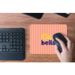 Verticaal - Strepen - Oranje - Ciao bella muismat rubber klein -toetsenbord