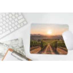 Wijngaard - Zonsondergang - Landschap muismat rubber klein -witbureau