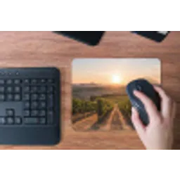 Wijngaard - Zonsondergang - Landschap muismat rubber klein -toetsenbord