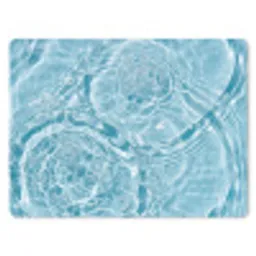 Water - Blauw - bubbels muismat rubber klein -3d