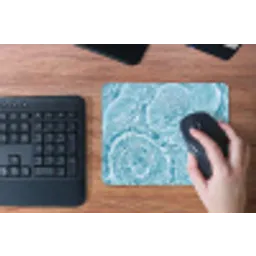 Water - Blauw - bubbels muismat rubber klein -toetsenbord