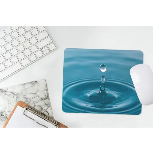 Waterdruppel - Water - Oppervlakte muismat rubber klein -witbureau