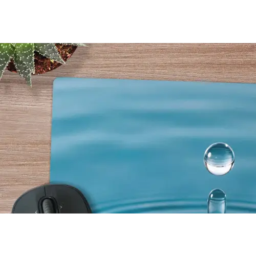 Waterdruppel - Water - Oppervlakte muismat rubber klein -closeup