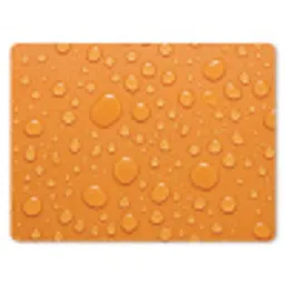 Water - Druppels - Oranje muismat rubber klein -3d
