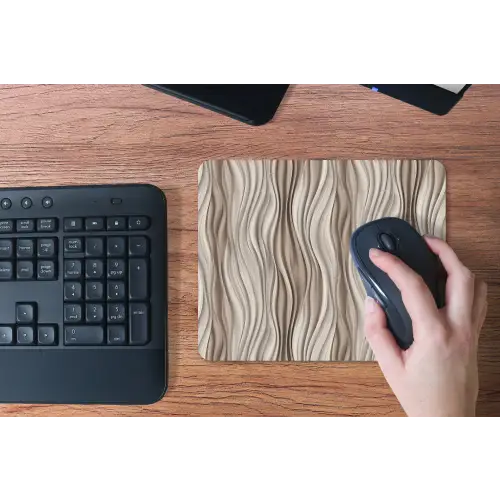 Golven - 3D - Crème muismat rubber klein 262 -toetsenbord