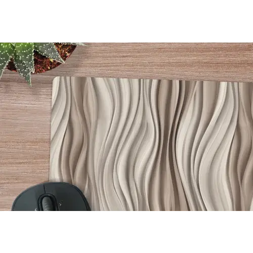 Golven - 3D - Crème muismat rubber klein 262 -closeup
