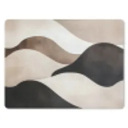 Golven - Abstract - Beige muismat rubber klein -3d